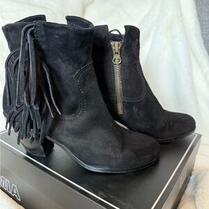 Black Fringe Boots